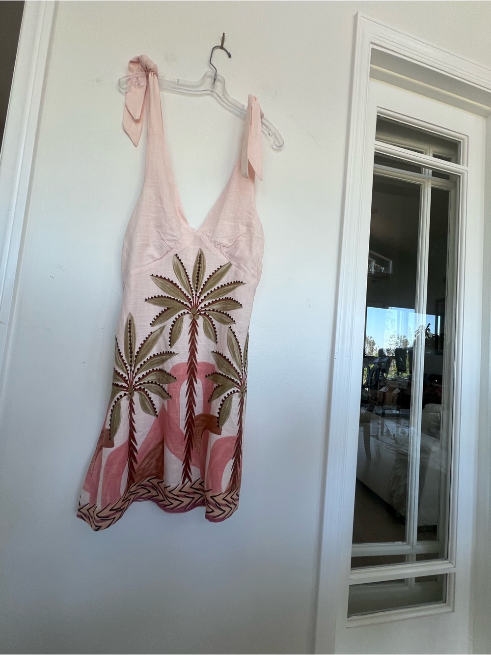 Petal & Pup NWT Linen blend Giada Tie Strap Minidress/ tropical NWT $100 retail - Picture 3 of 10